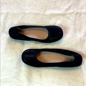 Abeo Black Metallic Ballerina Style Flats